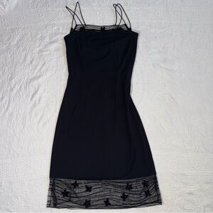 Vintage Rimini by Shaw Little Black Beaded Dress Beautiful Detailing Night Out